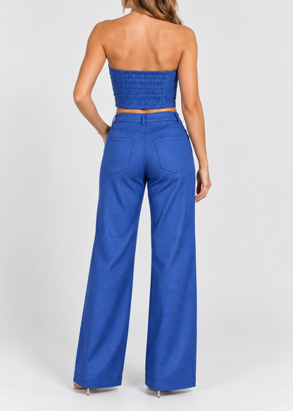 Women's Glitter 2-Piece Jeans Set | Sparkle Detail | Steven & Levon