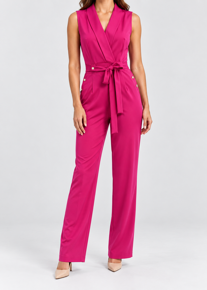 Women's V-Neck Jumpsuit | Sleeveless | Elegant Fit | Steven & Levon