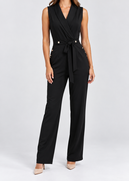 Women's V-Neck Jumpsuit | Sleeveless | Elegant Fit | Steven & Levon
