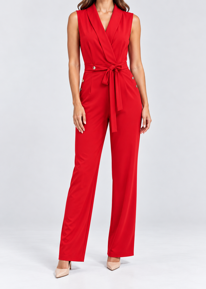 Women's V-Neck Jumpsuit | Sleeveless | Elegant Fit | Steven & Levon