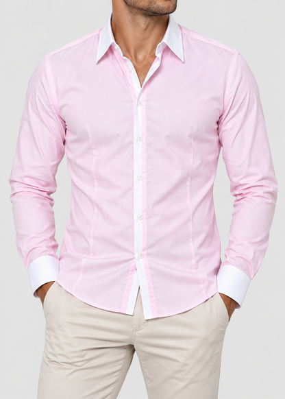 Men's Two-Tone Shirt | Men | Slim Fit | Casual Button-Up | Steven & Levon