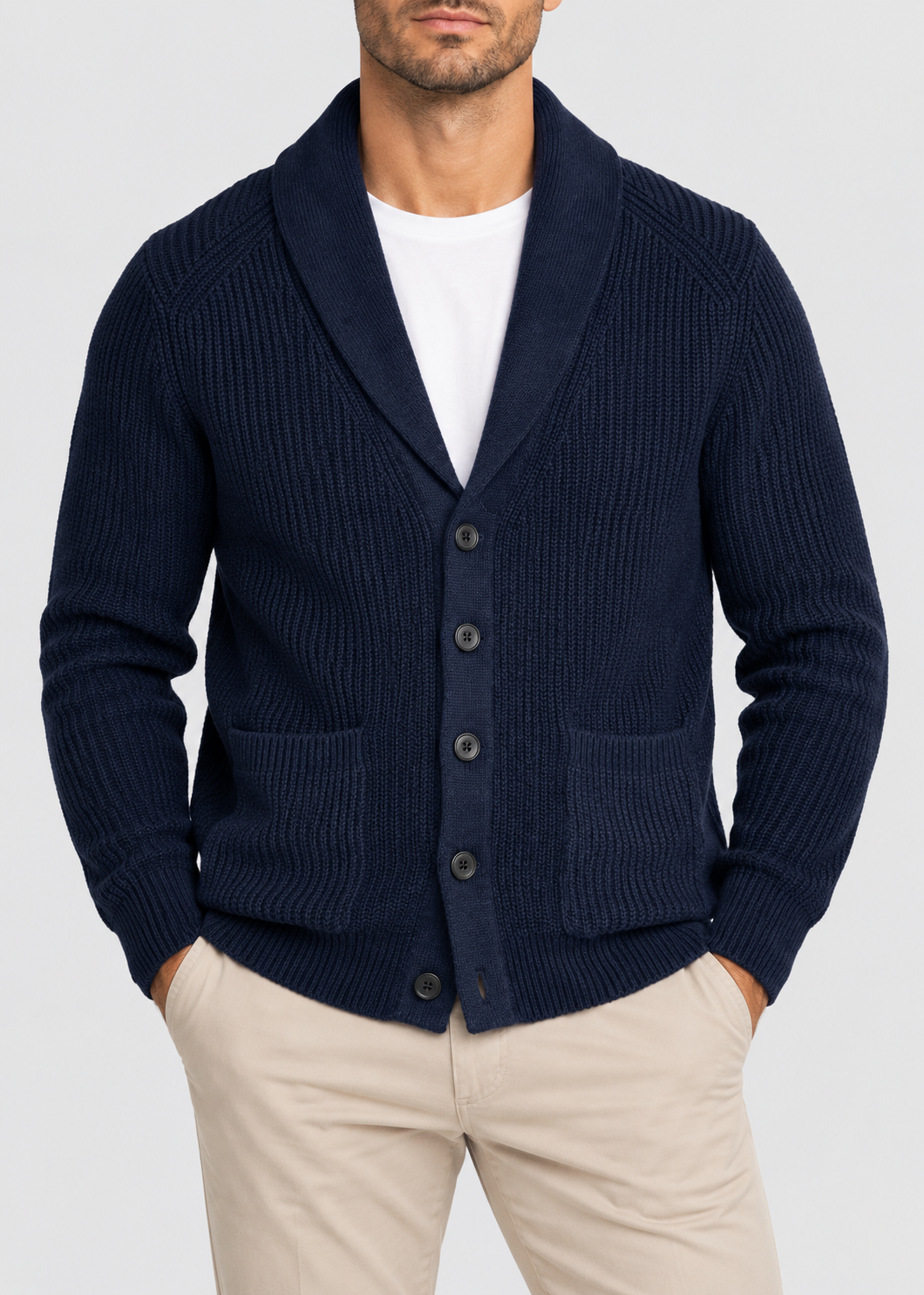 Men's Cardigan | Cotton Blend | Button Front Style | Steven & Levon