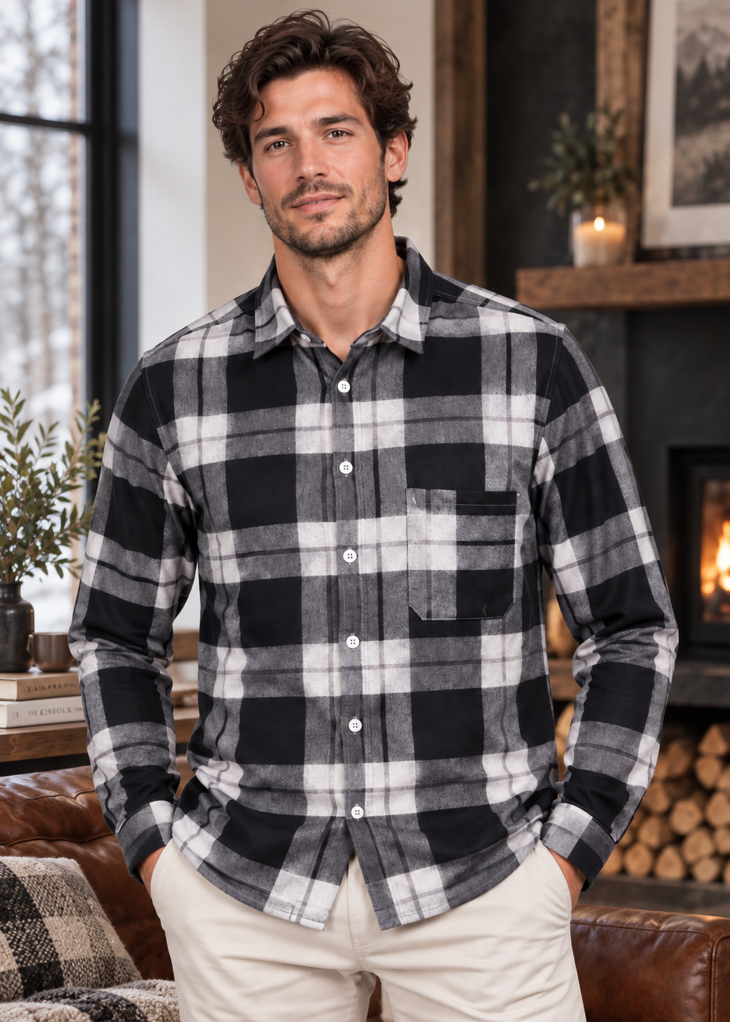 Men's Plaid Flannel Shirt | Button Up Overshirt | Steven & Levon