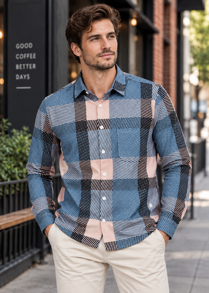 Men's Plaid Flannel Shirt | Button Up Overshirt | Steven & Levon