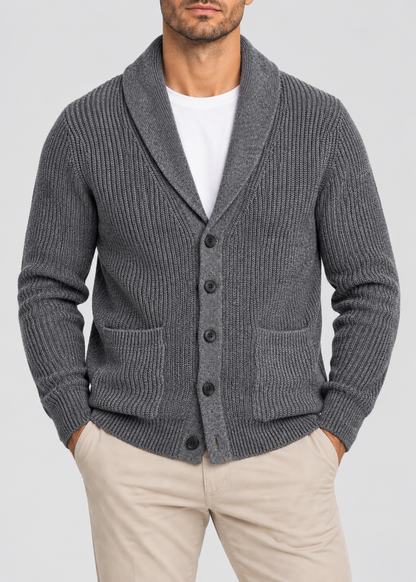 Men's Cardigan | Cotton Blend | Button Front Style | Steven & Levon