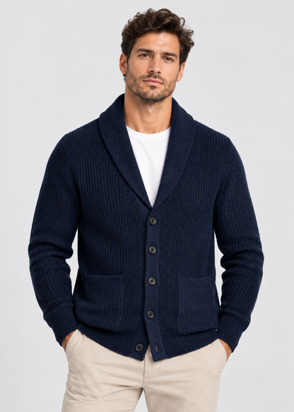 Men's Cardigan | Cotton Blend | Button Front Style | Steven & Levon