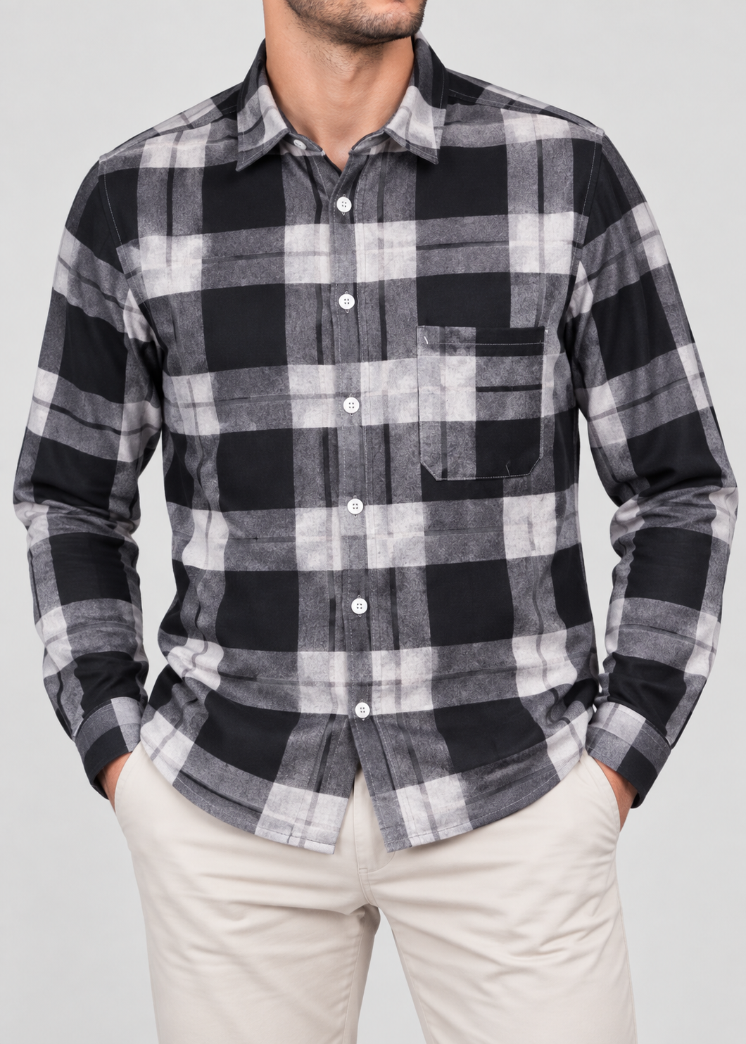 Men's Plaid Flannel Shirt | Button Up Overshirt | Steven & Levon