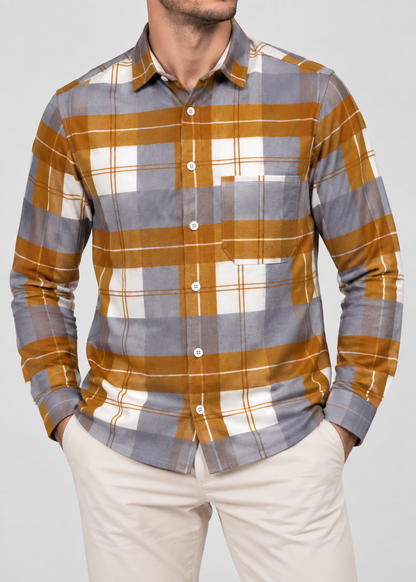 Men's Plaid Flannel Shirt | Button Up Overshirt | Steven & Levon