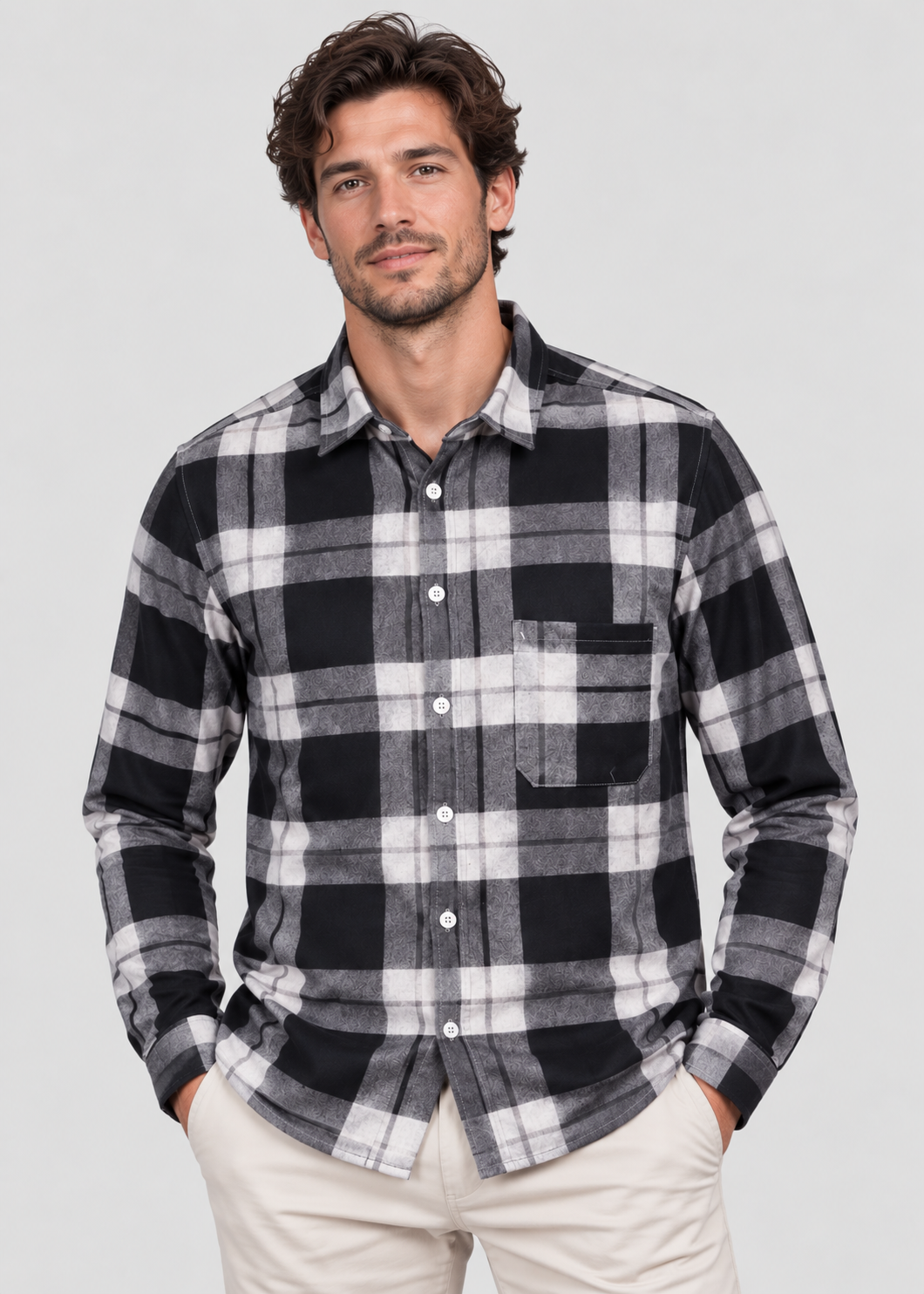 Men's Plaid Flannel Shirt | Button Up Overshirt | Steven & Levon