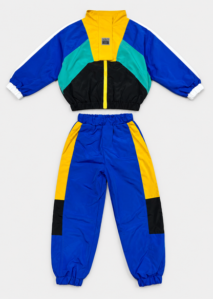 Kids Colour Block Tracksuit | Boys Zip-Up Set | Steven & Levon
