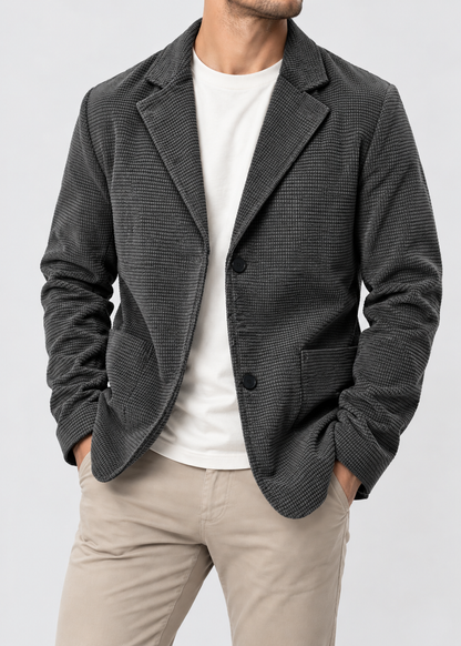 Men's Chunky Cardigan | Stand Collar | Warm Sweater | Steven & Levon