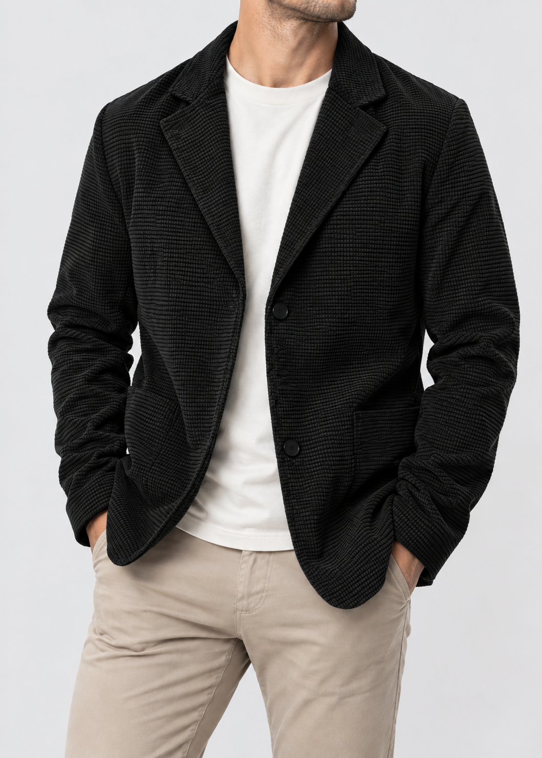 Men's Chunky Cardigan | Stand Collar | Warm Sweater | Steven & Levon