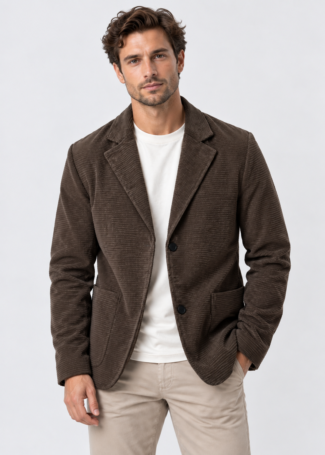 Men's Chunky Cardigan | Stand Collar | Warm Sweater | Steven & Levon