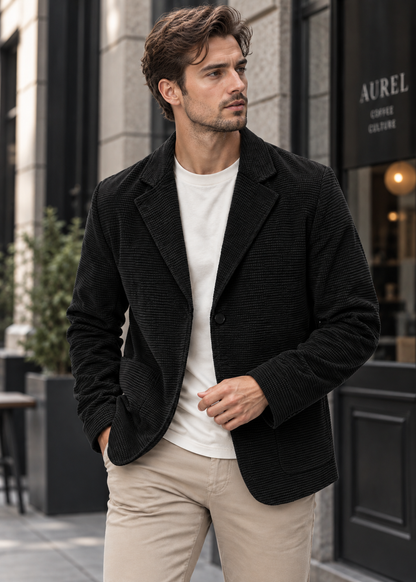 Men's Chunky Cardigan | Stand Collar | Warm Sweater | Steven & Levon