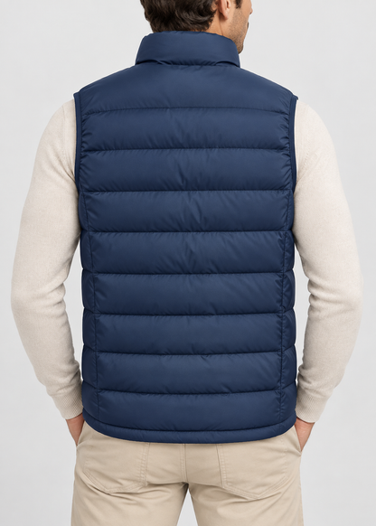 Men's Lightweight Quilted Gilet | Zip Front Bodywarmer | Insulated Sleeveless Vest | Steven & Levon