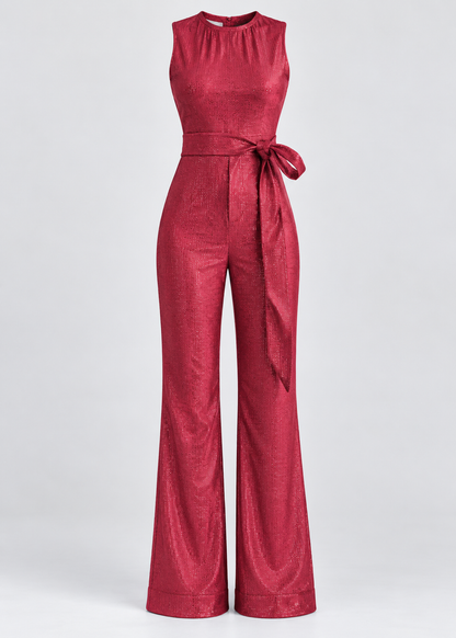 Festive Shiny Women's Jumpsuit | Sparkly Outfit | Elegant Party Wear | Evening Occasion Jumpsuit | Steven & Levon