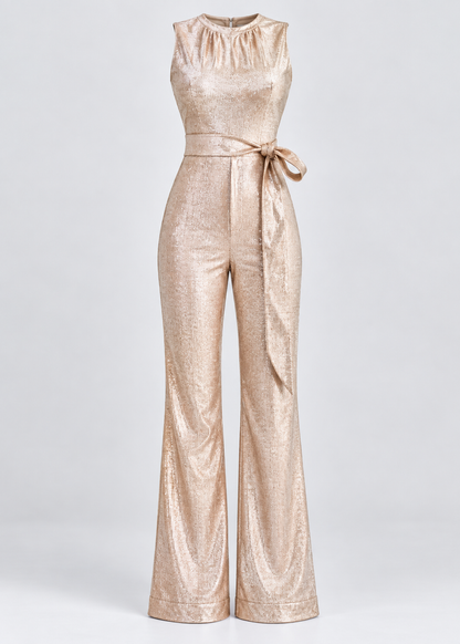 Festive Shiny Women's Jumpsuit | Sparkly Outfit | Elegant Party Wear | Evening Occasion Jumpsuit | Steven & Levon