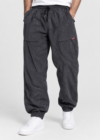Men's Loose Fit Tapered Jogger Trousers | Drawstring Waist & Gathered Cuffs | Casual Relaxed Fit | Steven & Levon
