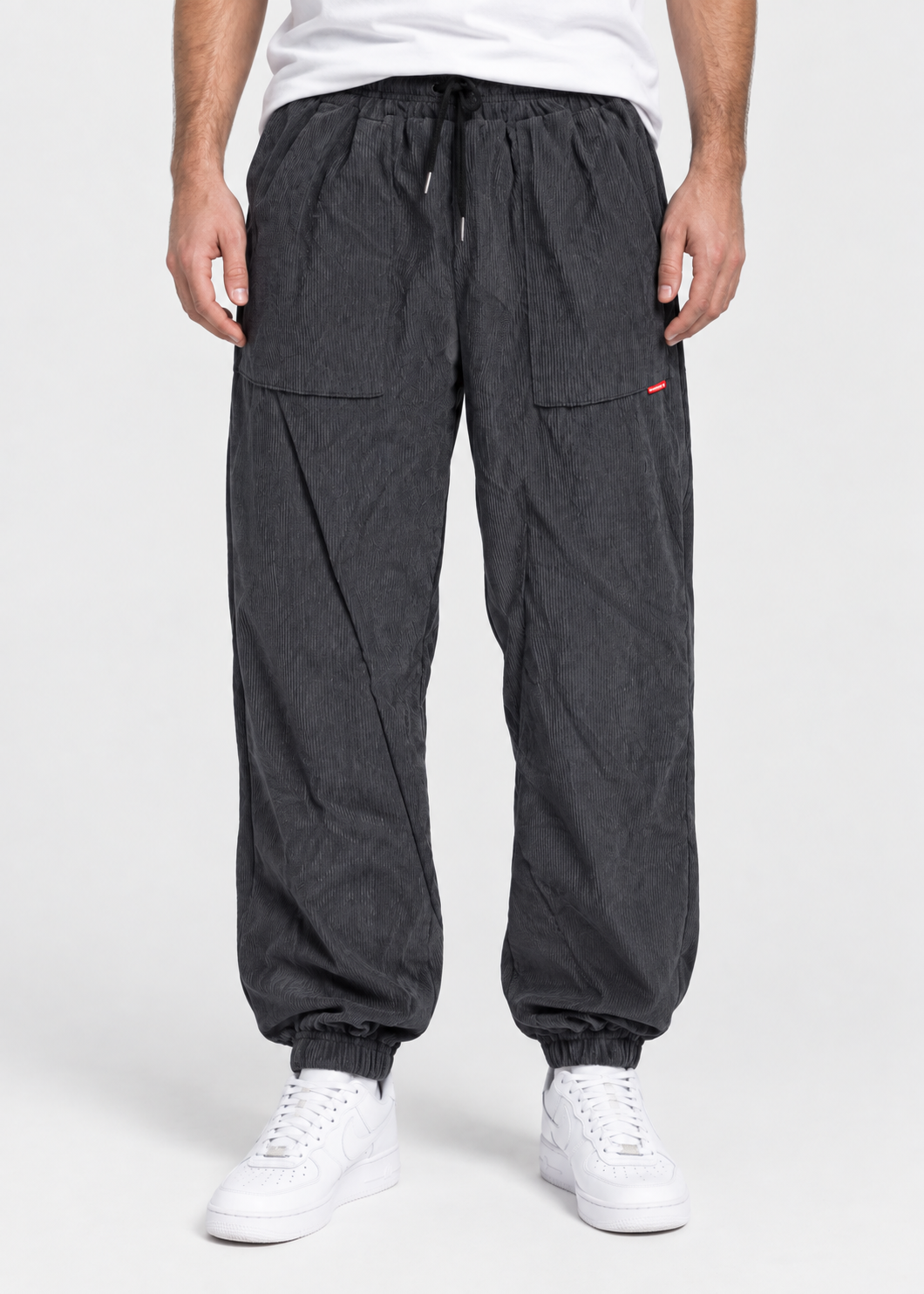 Men's Loose Fit Tapered Jogger Trousers | Drawstring Waist & Gathered Cuffs | Casual Relaxed Fit | Steven & Levon