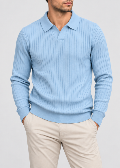 Men’s Tailored Knitted Shirt | Stretch Knit Button-Up | Business Casual Smart Fit Shirt | Steven & Levon