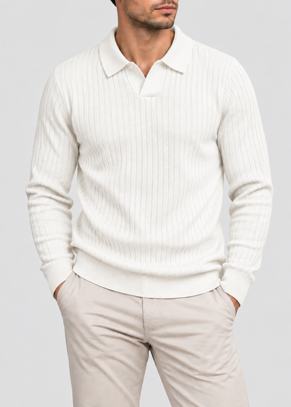 Men’s Tailored Knitted Shirt | Stretch Knit Button-Up | Business Casual Smart Fit Shirt | Steven & Levon