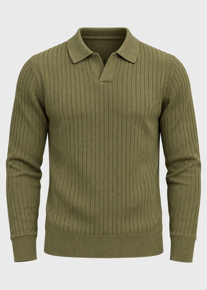 Men’s Tailored Knitted Shirt | Stretch Knit Button-Up | Business Casual Smart Fit Shirt | Steven & Levon