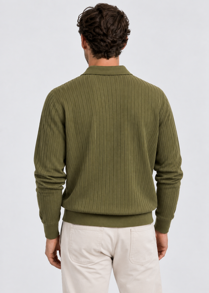 Men’s Tailored Knitted Shirt | Stretch Knit Button-Up | Business Casual Smart Fit Shirt | Steven & Levon