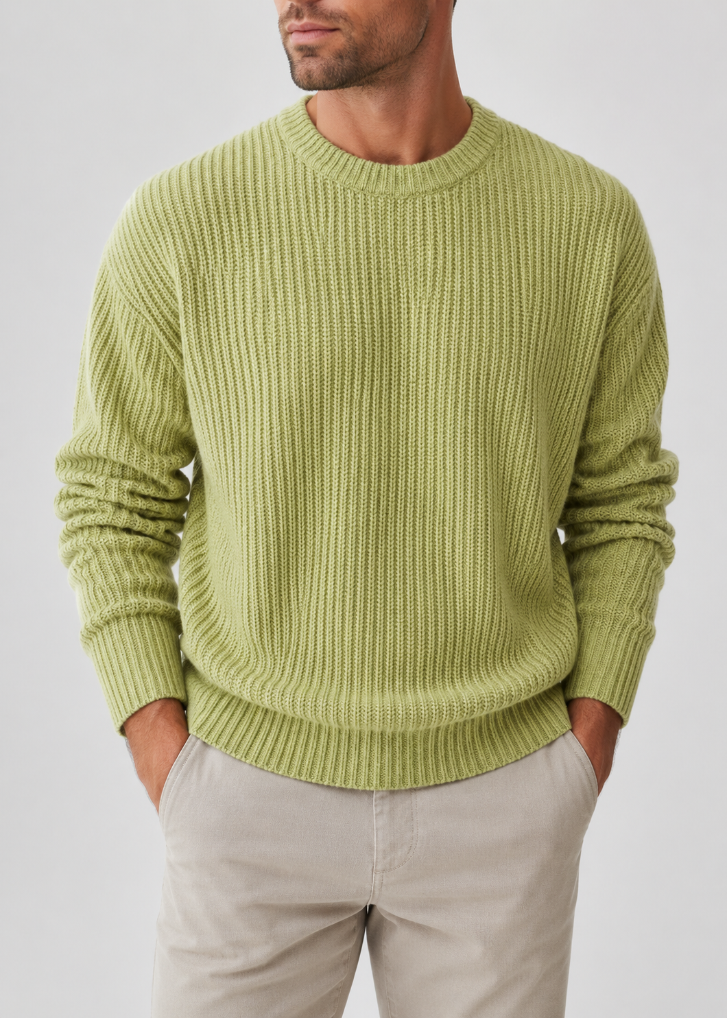 Oversized Knitted Jumper | Knit Pullover Sweater | Polyester Fiber Fabric | Steven & Levon