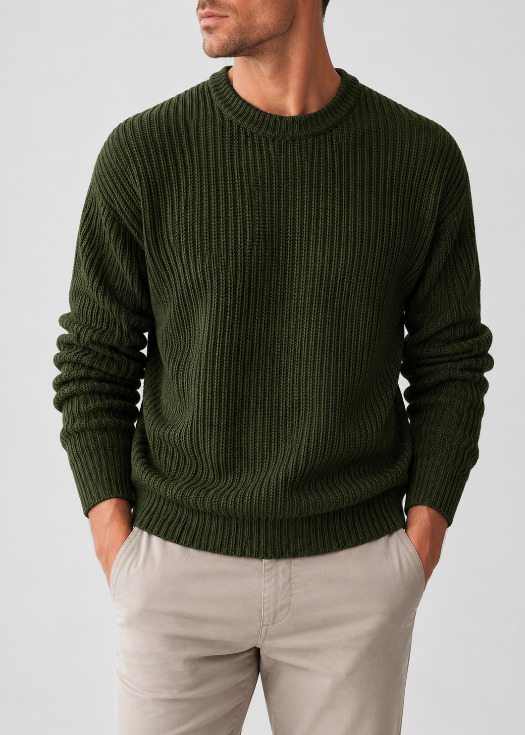 Oversized Knitted Jumper | Knit Pullover Sweater | Polyester Fiber Fabric | Steven & Levon