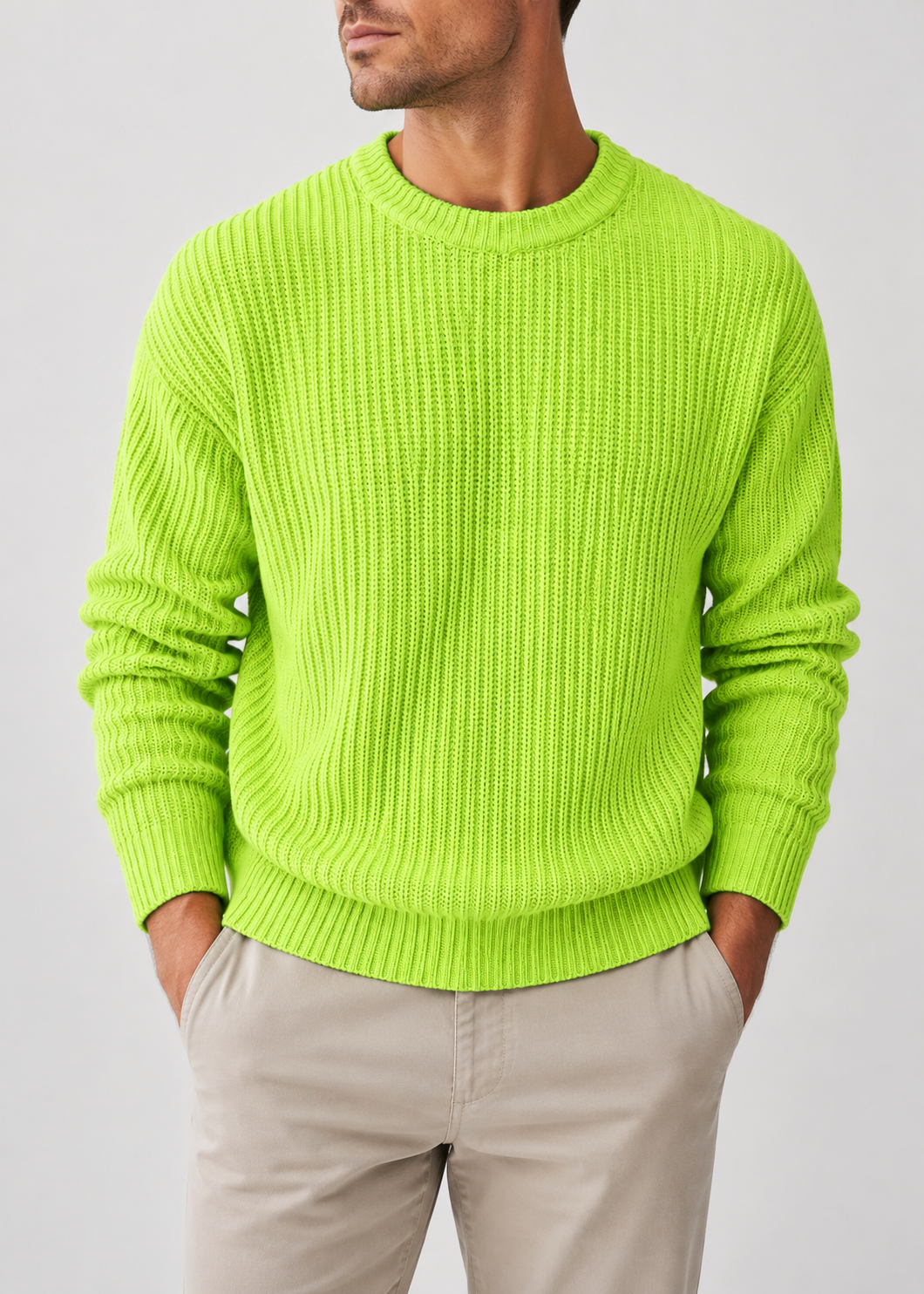 Oversized Knitted Jumper | Knit Pullover Sweater | Polyester Fiber Fabric | Steven & Levon