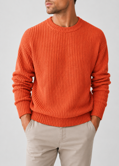 Oversized Knitted Jumper | Knit Pullover Sweater | Polyester Fiber Fabric | Steven & Levon
