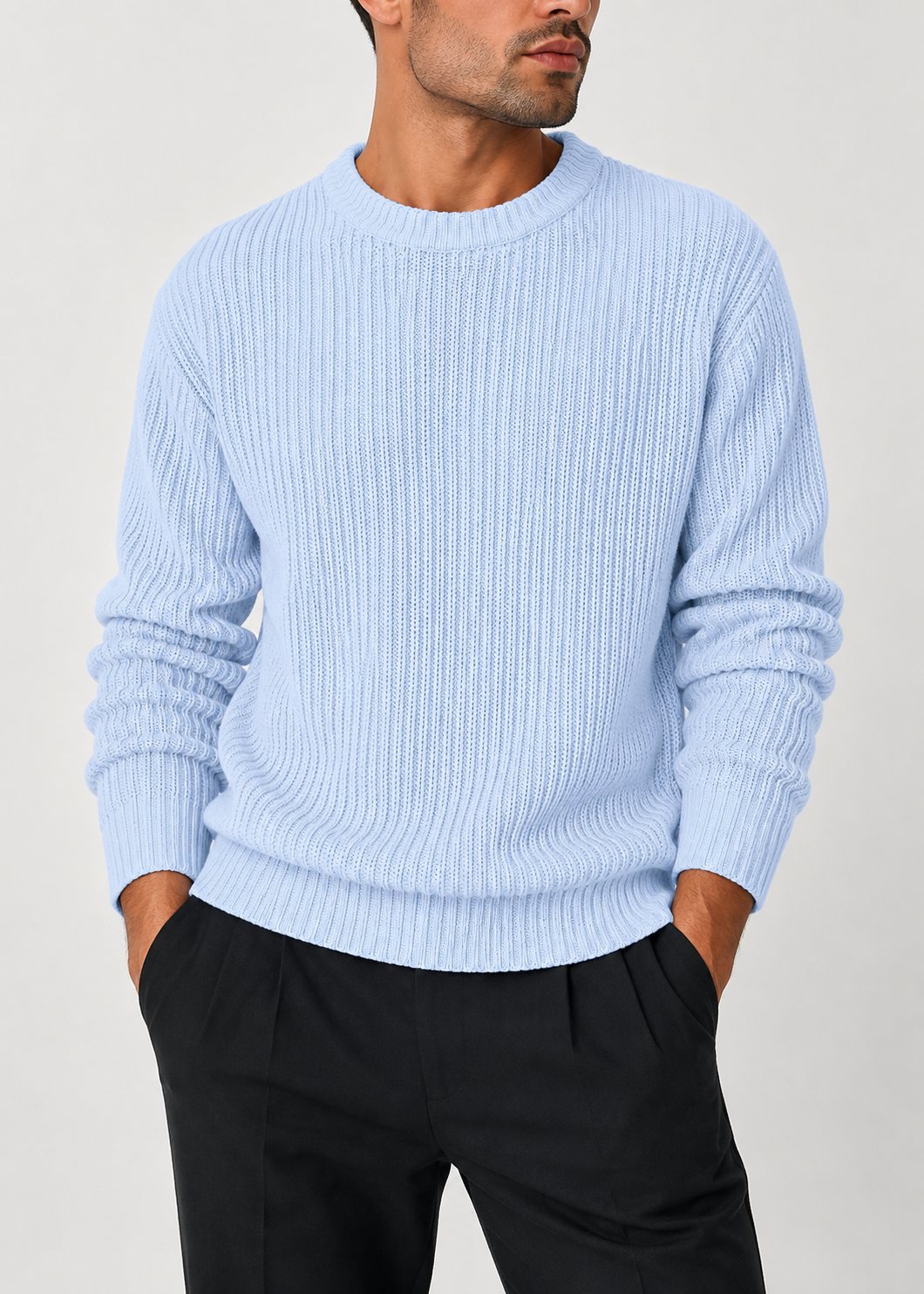 Oversized Knitted Jumper | Knit Pullover Sweater | Polyester Fiber Fabric | Steven & Levon