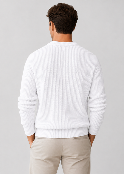 Oversized Knitted Jumper | Knit Pullover Sweater | Polyester Fiber Fabric | Steven & Levon