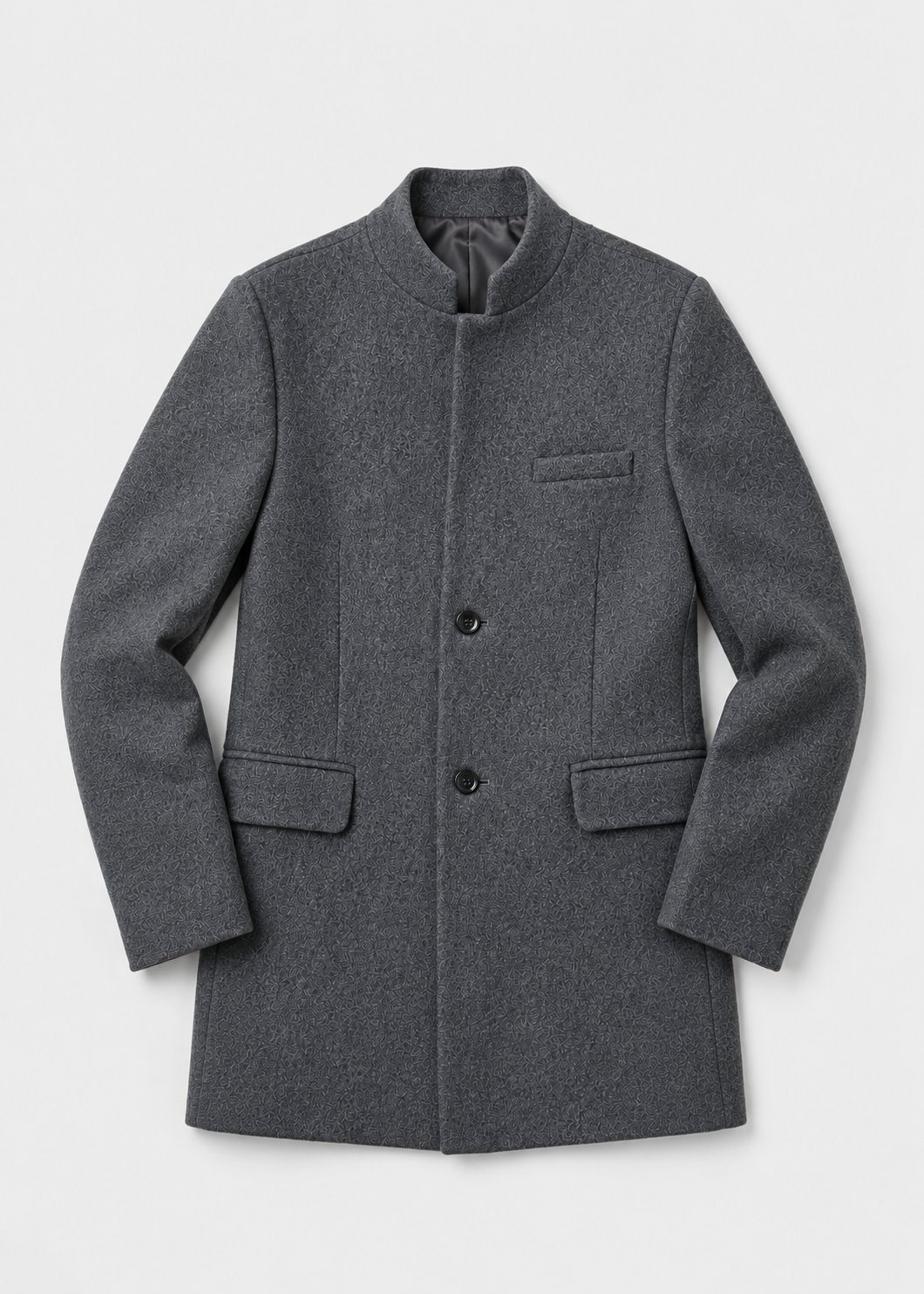 Men's Mandarin Collar Blazer | Tailored Fit | Single Breasted | Smart Casual Jacket | Steven & Levon