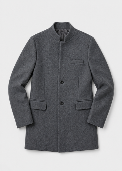 Men's Mandarin Collar Blazer | Tailored Fit | Single Breasted | Smart Casual Jacket | Steven & Levon