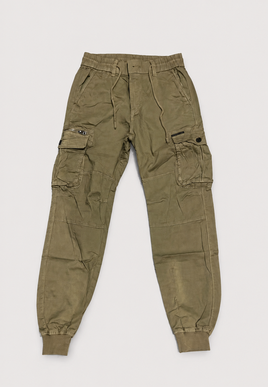 Men’s Drawstring Cargo Joggers | Cuffed Utility Trousers | Relaxed Fit | Casual Streetwear | Steven & Levon