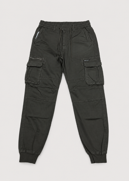 Men’s Drawstring Cargo Joggers | Cuffed Utility Trousers | Relaxed Fit | Casual Streetwear | Steven & Levon