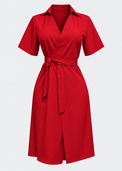 Women's Belted Blazer Dress | Collared Wrap Dress | Steven & Levon