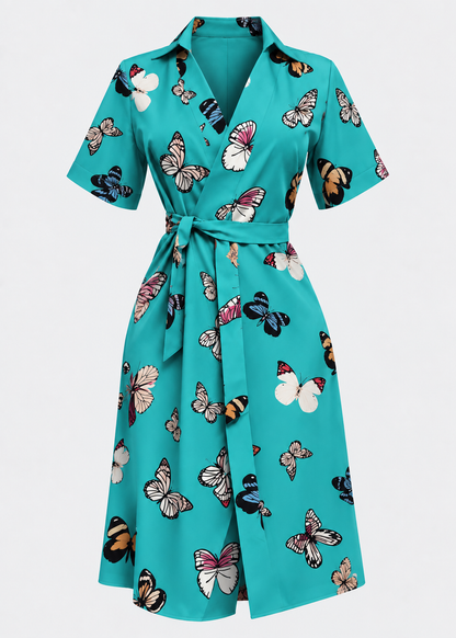 Women's Belted Blazer Dress | Collared Wrap Dress | Steven & Levon