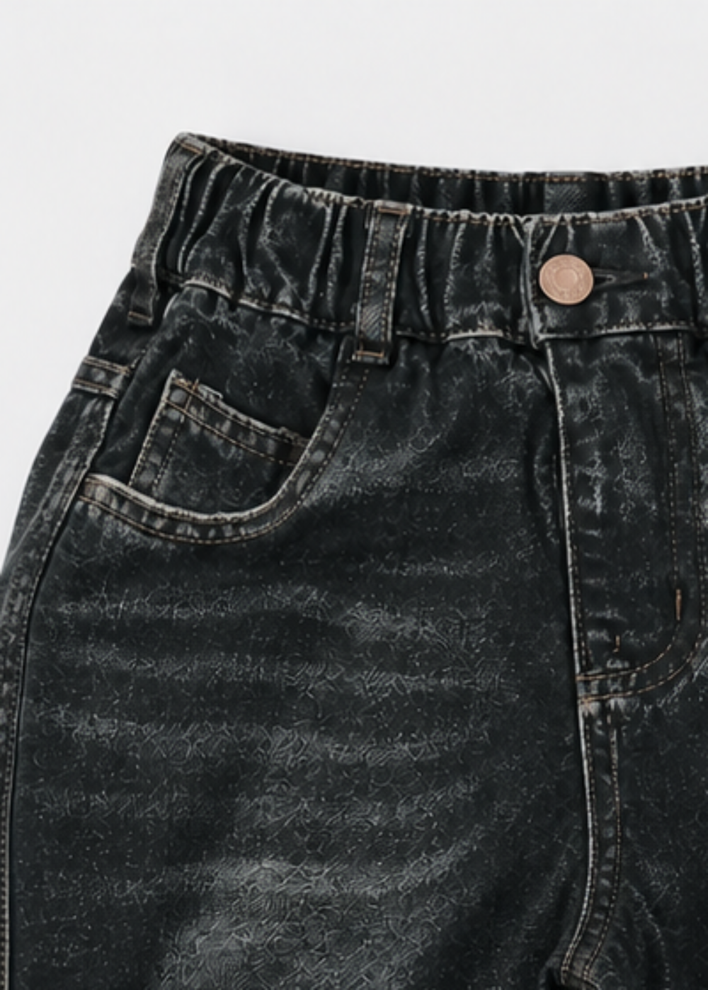 Boys Loose Fit Jeans | Kids | Straight Leg | Letter Patch | Casual Everyday Pants | Steven & Levon