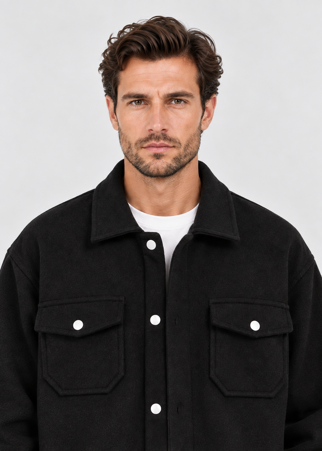 Men's Overshirt Jacket | Button Front | Utility Shirt Jacket | Smart Casual | Steven & Levon