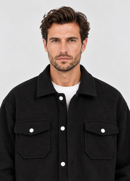 Men's Overshirt Jacket | Button Front | Utility Shirt Jacket | Smart Casual | Steven & Levon