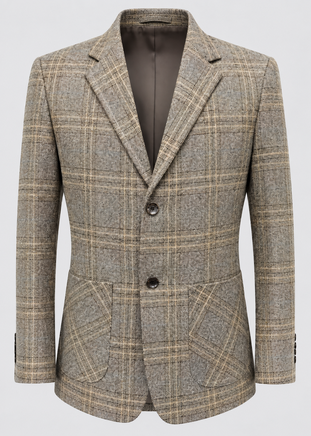 Men's Checked Blazer Jacket | Slim Fit | Single Breasted | Smart Casual | Steven & Levon
