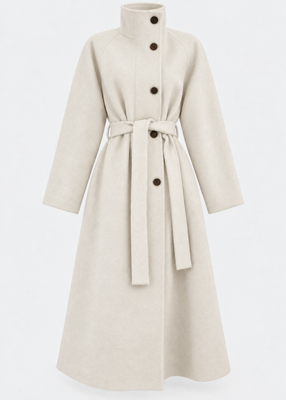 Women's Wool Coat | Mid-Length Loose Fit | Winter Outerwear | Steven & Levon