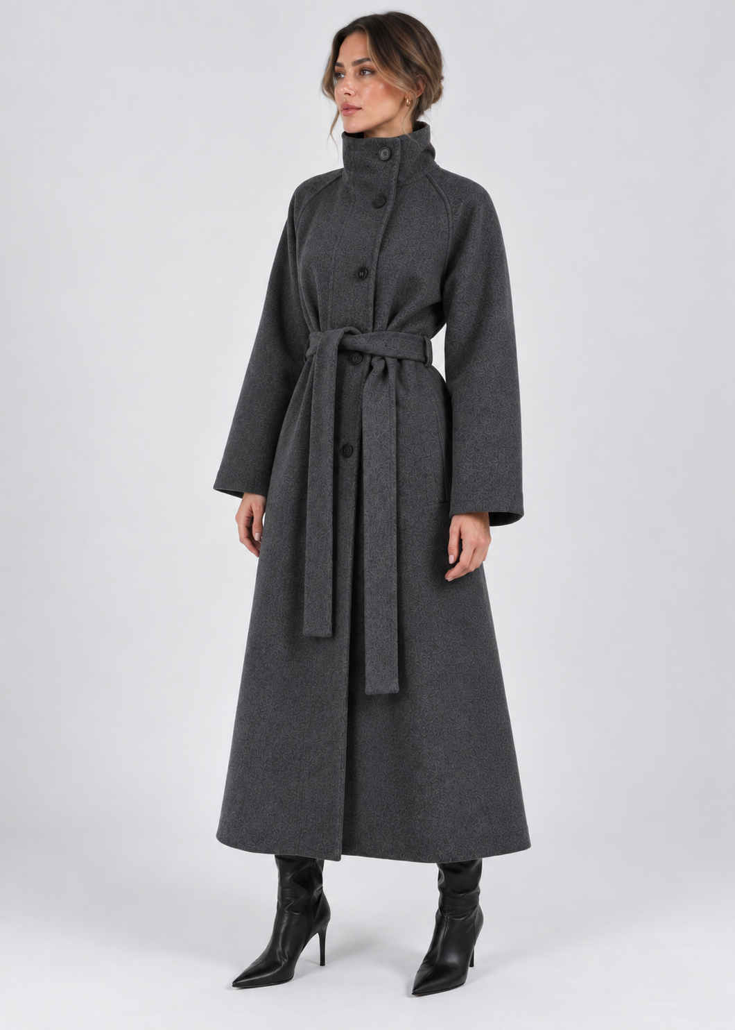 Women's Wool Coat | Mid-Length Loose Fit | Winter Outerwear | Steven & Levon