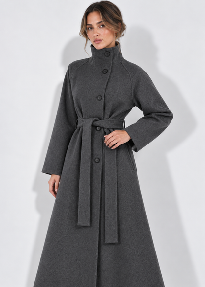 Women's Wool Coat | Mid-Length Loose Fit | Winter Outerwear | Steven & Levon