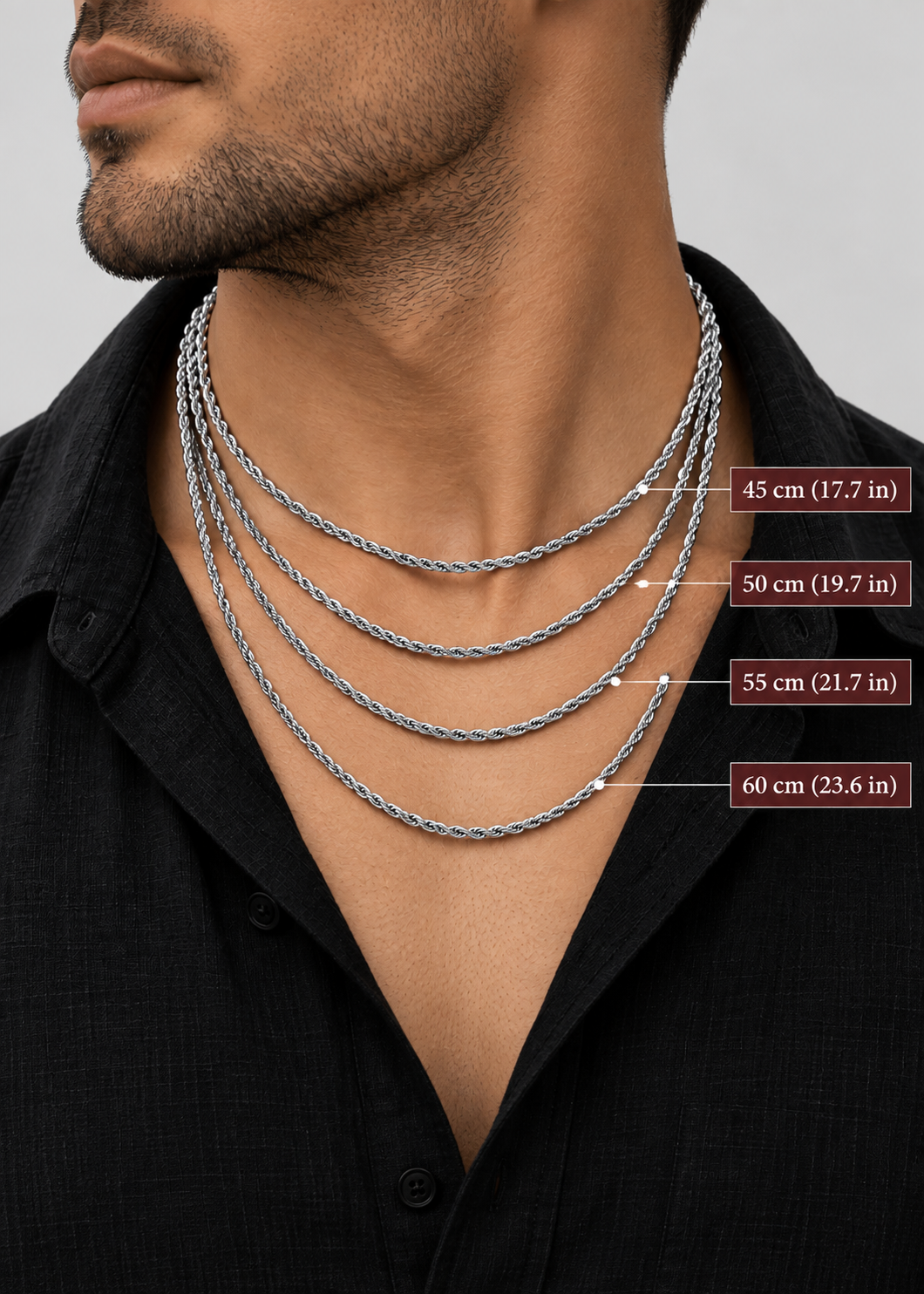 Men Wheat Chain | Stainless Steel | Braided Link Design | Statement Necklace | Steven & Levon