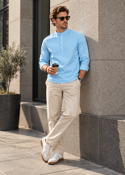 Men's Long Sleeve Button Shirt | Men | Relaxed Fit | Casual Button-Up | Steven & Levon