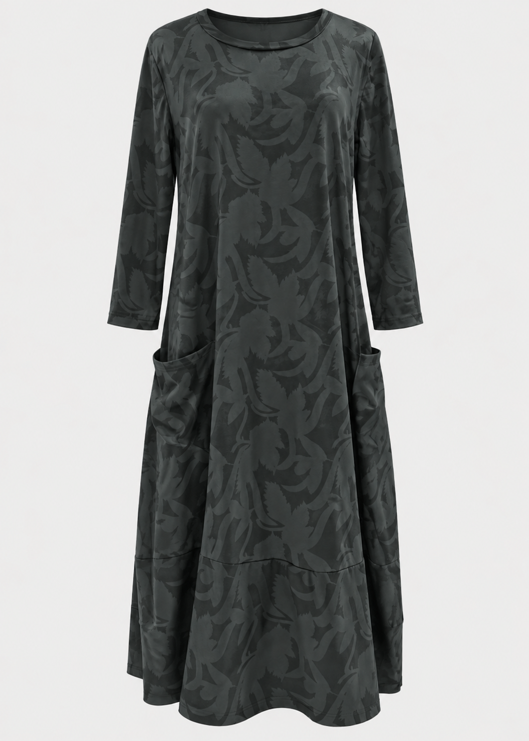 Women’s Midi Dress | Long Sleeve Dress | Pockets & Relaxed Fit | Steven & Levon