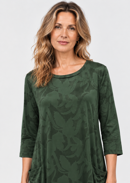 Women’s Midi Dress | Long Sleeve Dress | Pockets & Relaxed Fit | Steven & Levon